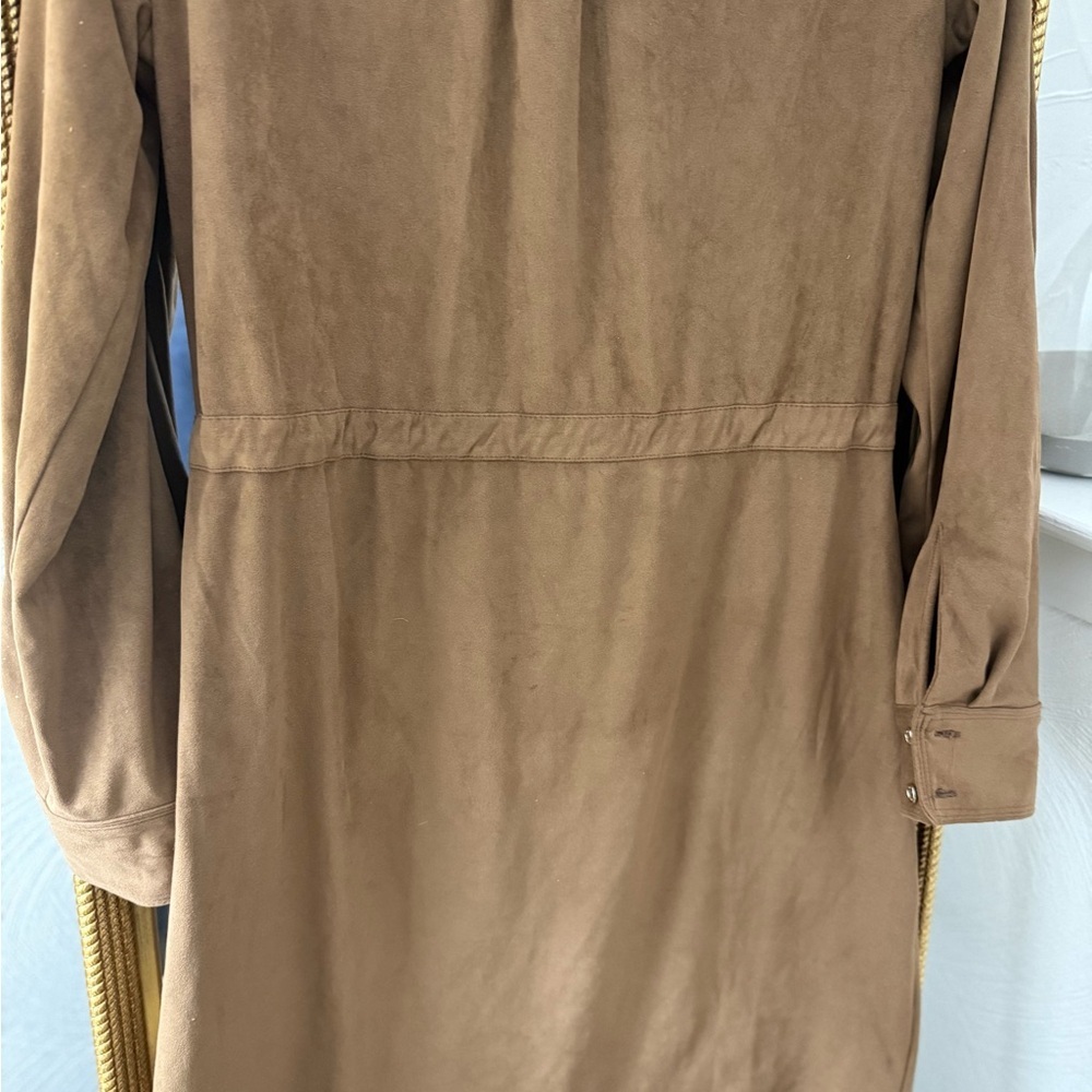 Tommy Hilfiger Tan faux Suede Shirtdress - Picture 10 of 10